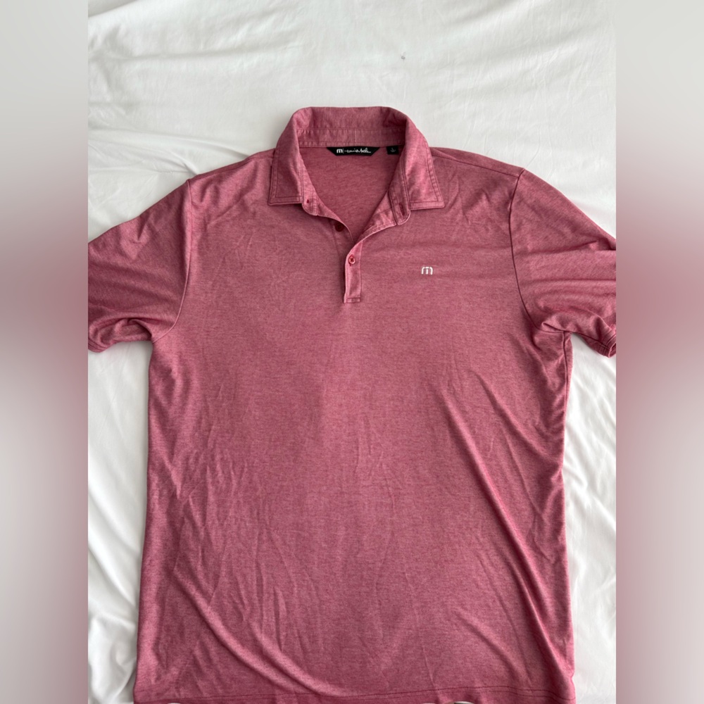 Travis Mathew Red Polo Shirt Soft Casual Design